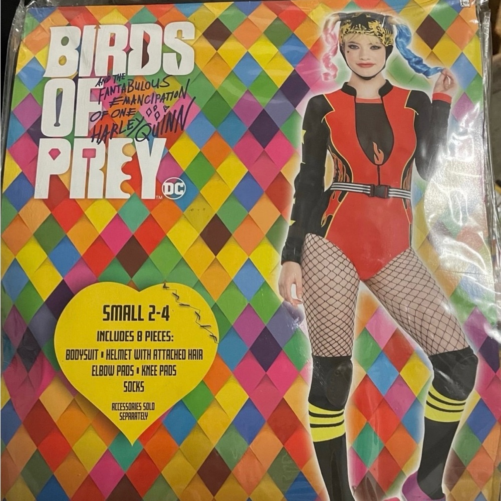 Brand New Harley Quinn Roller Derby Adult Halloween Costume Small 2-4